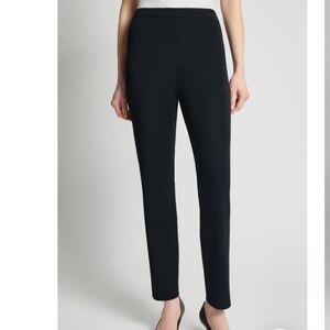 Ming Wang Black Classic Straight-Leg Pants – Size XL, 30” Inseam $55